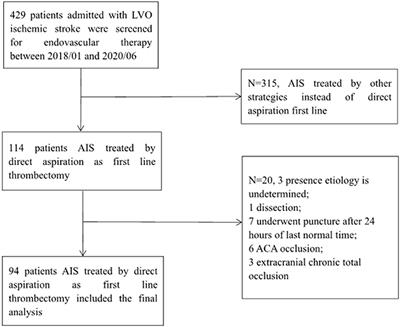 Efficacy of a Direct Aspiration First-Pass Technique (ADAPT) for Endovascular Treatment in Different Etiologies of Large Vessel Occlusion: Embolism vs. Intracranial Atherosclerotic Stenosis